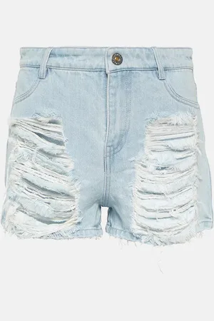 DION LEE Short à taille haute en jean