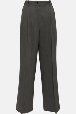 The Row Pantalon ample en laine mélangée
