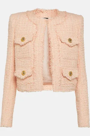 Balmain Veste raccourcie en tweed