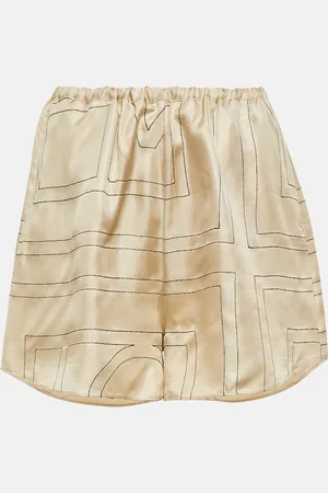 Totême Short en soie à logo