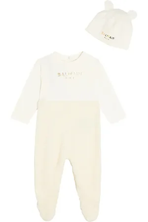 Balmain Bébé – Set grenouillère et bonnet en coton