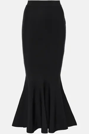 Balmain Jupe longue à taille haute