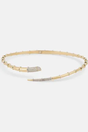 Rainbow K Collier Horn en or 14 ct et diamants
