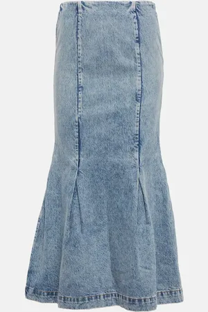Khaite Jupe midi Levine en jean