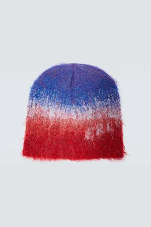 ERL Bonnet rayé en mohair et laine mélangés