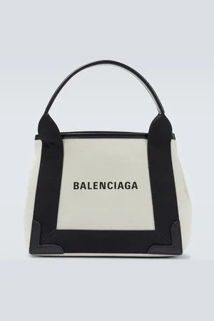 Balenciaga Cabas en toile et cuir
