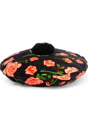 Mini Rodini Béret en velours de coton à fleurs