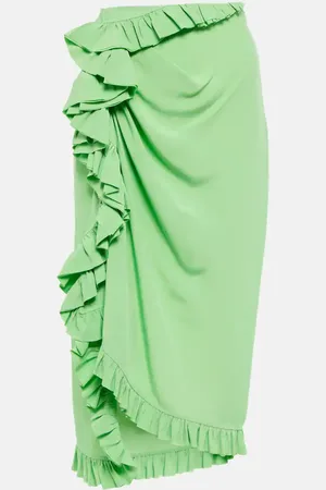 DRIES VAN NOTEN Jupe midi en crêpe