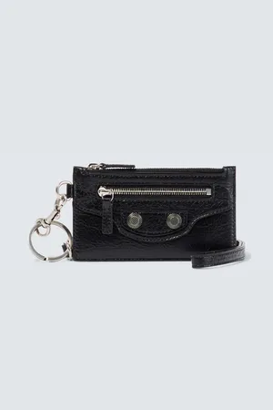 Balenciaga Porte-cartes Le Cagole en cuir
