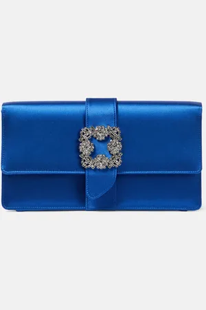 Manolo Blahnik Pochette Capri en satin à ornements