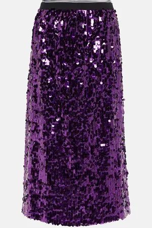 Plan C Jupe midi à sequins
