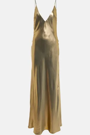GALVAN Robe longue en soie