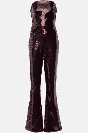 Safiyaa Combi-pantalon bustier Myrine à sequins