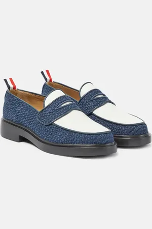Thom Browne Mocassins en tweed et cuir