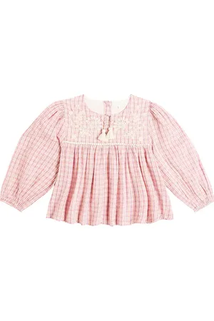Louise Misha Blouse Vally en coton à carreaux