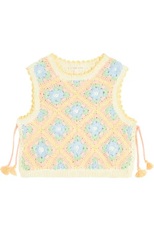 Louise Misha Pull sans manches Rynia en coton mélangé