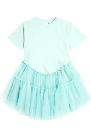 CAROLINE BOSMANS Robe en coton mélangé et tulle