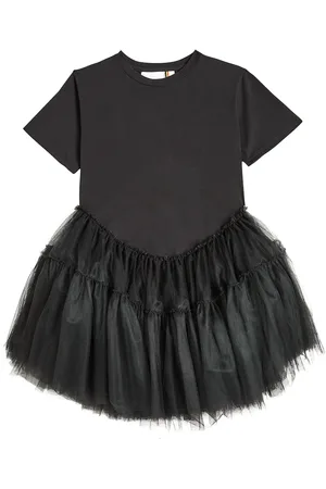 CAROLINE BOSMANS Robe en coton mélangé et tulle
