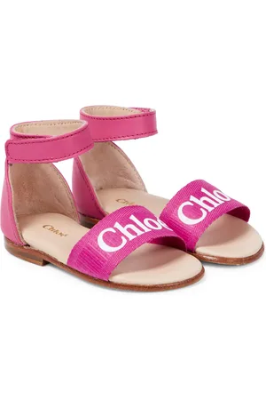 Chloé Chloé Kids Bébé –Sandales en toile et cuir à logo