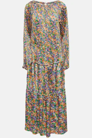 Plan C Robe midi plissée à fleurs