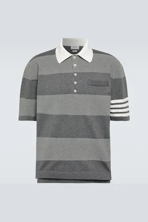 Thom Browne Polo 4-Bar rayé en coton