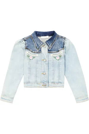 MONNALISA Veste brodée en jean