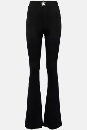 AREA Pantalon évasé à taille haute
