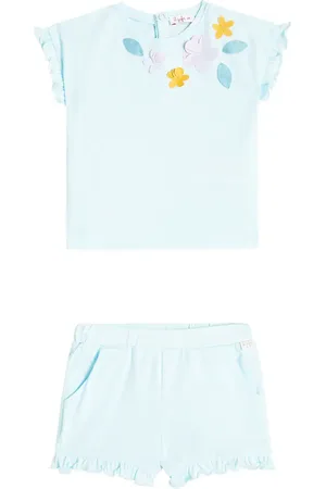 Il gufo Bébé – Ensemble blouse et short en coton