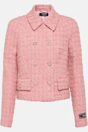 VERSACE Veste en tweed de laine mélangée