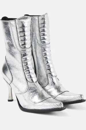 Vetements Bottines en cuir métallisé