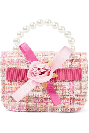 PATACHOU Sac en tweed à perles fantaisie