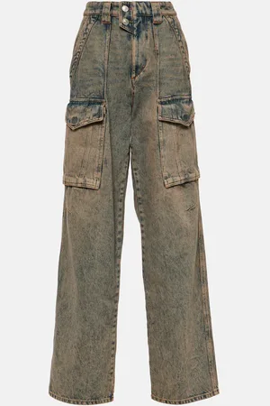 Marant Etoile Jean cargo Heilani à taille mi-haute