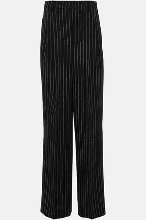 Ami Pantalon ample à taille haute en laine
