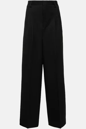 Ami Pantalon ample à taille haute en laine