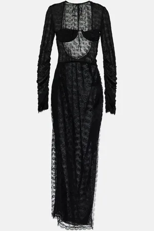Alessandra Rich Robe longue en dentelle