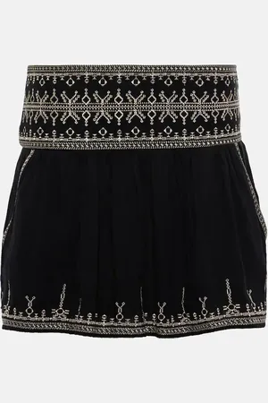 Marant Etoile Mini-jupe Picadilia brodée en coton