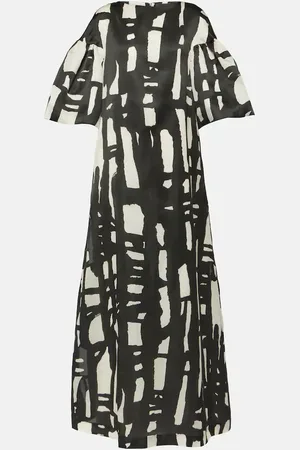 Max Mara Robe longue imprimée en soie