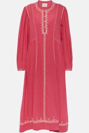Marant Etoile Robe midi Pippa brodée en coton