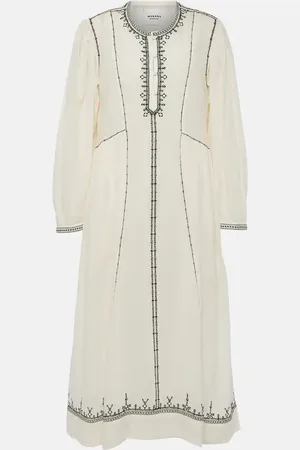Marant Etoile Robe midi Pippa brodée en coton