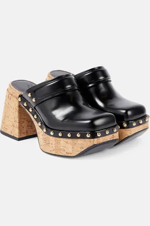 Dorothee Schumacher Mules Cork Contrast en cuir