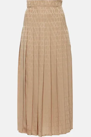 VALENTINO Jupe midi Toile Iconographe en soie
