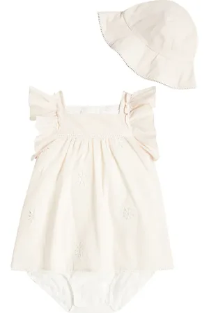 Chloé Chloé Kids Bébé – Ensemble robe et chapeau en coton