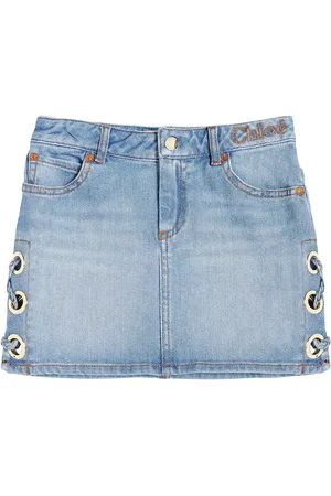 Chloé Chloé Kids Jupe en jean en dentelle
