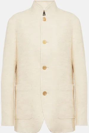 Loro Piana Blazer Spagna en laine, soie et lin mélangés