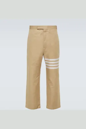Thom Browne Pantalon 4-Bar droit en coton