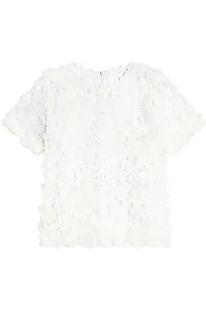 CAROLINE BOSMANS Top en tulle à fleurs