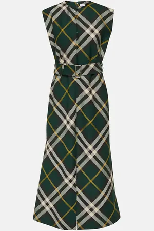 Burberry Robe midi Check en laine