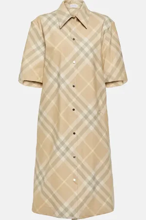 Burberry Robe chemise Check en coton