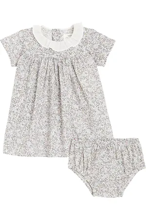 Il gufo Bébé – Set robe et culotte bloomer en coton