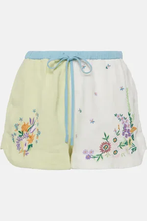 ALÉMAIS Alémais Short Willa brodé en lin